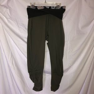 Lululemon High Waisted Olive Green Leggings